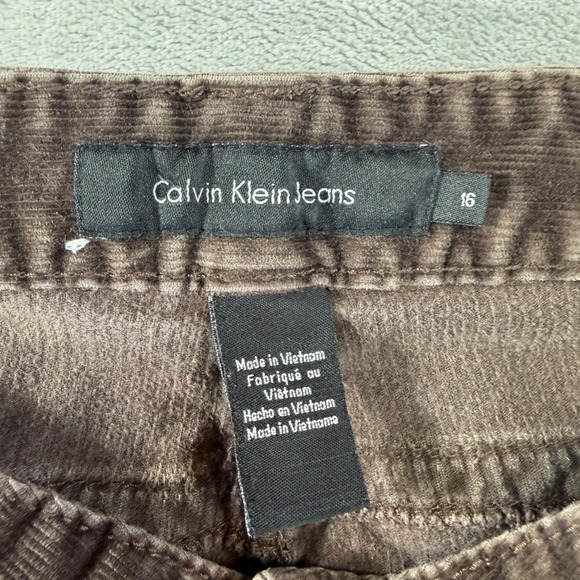 Vintage Calvin Klein Corduroy Bootcut Jeans Women's Size 16 Brown Denim Pants - Picture 3 of 7